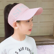 馬櫻紅雨 夏季兒童親子帽戶(hù)外遮陽(yáng)帽防曬鴨舌帽韓針織女士春秋空頂棒球帽 粉色 空頂帽 兒童款【適合2~8歲寶寶】