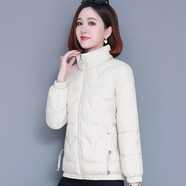 戀人世家棉服女2025新款冬季時(shí)尚保暖韓版寬松百搭棉衣女立領(lǐng)顯瘦棉襖外套 MF1/白色 XL 建議105-120斤