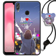 鑫唯樂 華為榮耀8X手機殼jsnal00n保護套暢完8x卡通軟JSN-AL00A女honor8x防摔 此生加油 關(guān)注店鋪 配掛繩指環(huán) 暢玩8X