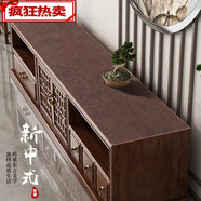 接運貓電視柜桌墊長條感新中式牛皮防水免洗桌布皮革鞋柜茶幾桌墊 深咖棕 雙面仿牛皮精致車線40220cm