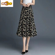 初徑氣質(zhì)減齡碎花半身裙女2026夏季新款高腰雪紡A字裙中長(cháng)款大擺長(cháng)裙 小花朵【裙長(cháng)80cm】 XL 120-140斤