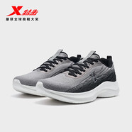 特步（XTEP）【門(mén)店同款】跑步鞋男鞋透氣網(wǎng)面減震回彈運(yùn)動(dòng)跑鞋 煙灰色/黑 44