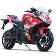 頂尊（DINGZUN） 電動(dòng)摩托車(chē)跑車(chē)小忍者地平線(xiàn)R372V兩輪電摩成人高速趴賽可上牌 豫瑪/全順電機紅分黑3000W前后17 72V20A鉛酸電瓶