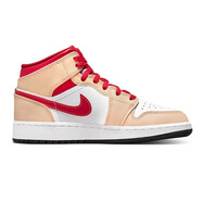 耐克（NIKE）【限量款】AJ1胭脂紅女鞋白粉紅中幫復古運動(dòng)籃球鞋5 白紅粉 39