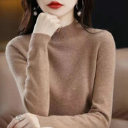 妥妮毛衣女2024秋冬女裝新款韓版休閑簡約百搭針織衫女寬松打底衫上衣 淺焦糖【純色】 3XL 建議135-165斤