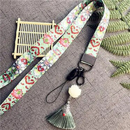 手機掛脖繩中國風(fēng)繩子菩提流蘇吊墜掛繩男女款殼掛脖繩子個(gè)性可拆 中國風(fēng)流蘇掛脖繩綠