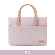 AP好看的手提電腦包女14英寸小眾文件袋公文通勤包INS適用15.6英寸于蘋(píng)果華為聯(lián)想小新保護袋 藕紫色小唯手提【多隔層 毛絨內襯保護】 (大號)適用15-16寸筆記本電腦