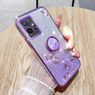 羅璐鷗 vivo Y33S手機(jī)殼女款軟殼硅膠殼vivoY33E外殼防摔指環(huán)支架保護(hù)套高級(jí)水鉆漸變閃粉 【漸變丁香紫】+指環(huán)支架+全屏鋼化膜 vivo Y33S