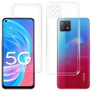 拓蒙OPPO A72透明手機殼oppoa72保護套PDYM20全包防摔硅膠殼男女后背軟套薄款5G 全包透明殼+鋼化膜