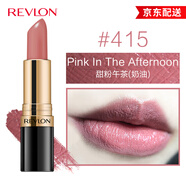 露華濃（Revlon）口紅麗采黑管唇膏女士保濕滋潤啞光口紅豆沙色不掉色化妝品女彩妝 415#甜粉午茶
