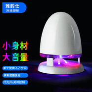 雅韻仕筆記本電腦小音響有線臺式機音箱炫彩發(fā)光便攜式外接小型擴音器聲音大 白色發(fā)光(有線版）
