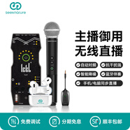 森然（Seeknature） U22無線話筒U段家用ktv手機(jī)聲卡k歌麥克風(fēng)唱歌戶外主持會(huì)議卡拉ok U22無線麥+TWS10無線耳機(jī)+so8聲卡套裝