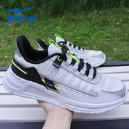 鴻星爾克（ERKE）運動(dòng)跑步鞋男防滑減震軟底輕便慢跑鞋休閑百搭運動(dòng)鞋 正白/亮銀 39