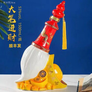 SXFJ山西汾酒鎮(zhèn)產(chǎn)地杏花村酒鎮(zhèn)53度大筆進財酒3斤禮品酒收藏擺件酒水 53度 1.5L 1壇
