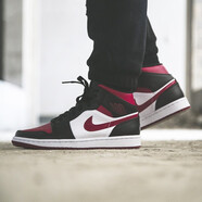 耐克（NIKE）男女鞋 Air Jordan1 AJ1 黑藍扣碎男女鞋板鞋籃球鞋 554724-554725-066 黑紅腳趾 40 男