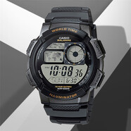 卡西歐（CASIO）復(fù)古表運(yùn)動(dòng)防水潮流休閑多功能學(xué)生表AE-1400WHD-1A 1A 9A電子表 AE-1000W-1A 【附加貼膜】