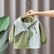 圓圓米米兒童外套春秋男1一3歲嬰兒衣服女寶寶夾克衫韓版洋氣男童秋冬外套 YH動物連帽外套綠色 90 碼適合80-85cm約1-2歲