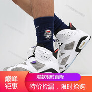 耐克（NIKE）男鞋Air Jordan 6代 AJ6男子運動休閑運動籃球鞋384664-006 CI3125-100 燧石紫外線灰白 41