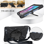 明楓適用微軟Surface Go2保護套硅膠套GO4平板電腦防摔殼10.5英寸旋轉支撐保護殼GO3手托硅膠殼GO全包 手帶款黑色送鋼化膜