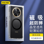 ESCASE 華為暢享60X手機殼磁吸保護套全包氣囊防摔軟殼TPU（有吊繩孔）ES-iP9系列 升級版透白+引磁環(huán)