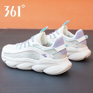 361°女鞋運(yùn)動鞋夏季新款靈狐SE透氣休閑鞋回彈女跑鞋貓貓鞋 羽毛白/紫色【薄如蟬翼】 37 (內(nèi)長235)