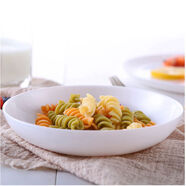 樂(lè )美雅餐具無(wú)鉛耐熱純白簡(jiǎn)約餐盤(pán)飯盤(pán)無(wú)鉛鋼化玻璃微波爐用迪瓦麗時(shí)光款 P1065深盤(pán)高3.3cm口徑 6只 17cm