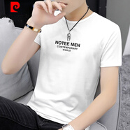 皮爾卡丹（pierre cardin）莫代爾冰絲t恤短袖男簡(jiǎn)約衣服百搭夏季圓領(lǐng)夏裝休閑冰感半袖潮流 8817-025白色 S【80-90斤】