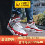 耐克（NIKE）严选好物AJ3  Air Jordan 3 白红手稿换钩男子休闲篮球鞋 蓝水泥 换勾红白CJ0939-100 40