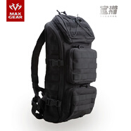 MAXGEAR蜜獾戰(zhàn)術(shù)雙肩包 男士軍迷彩戶外休閑旅行登山徒步通勤背包 黑色