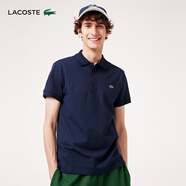 LACOSTE法國(guó)鱷魚男裝經(jīng)典商務(wù)休閑純色翻領(lǐng)Polo衫|PH7937 166/藏青 M 4