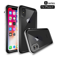 銀悅（YINYUE） iPhoneXSmax手機殼360度全包軟邊硅膠防水防摔鏡頭保護(hù)套可充電蘋果11前后透明軟膜外賣潛水保護(hù) 白色(升級款) 蘋果X+掛繩