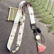 手機掛脖繩中國風(fēng)繩子菩提流蘇吊墜掛繩男女款殼掛脖繩子個(gè)性可拆 中國風(fēng)流蘇掛脖繩白粉