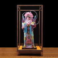 京城故事北京京劇人物中國特色禮物送老外出國禮品辦公室桌面擺件工藝品 大號粉色穆桂英