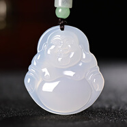 靳鈺軒 冰種玉髓觀(guān)音佛吊墜男女情侶款瑪瑙觀(guān)音佛掛件玉佩 白玉髓佛公 小號