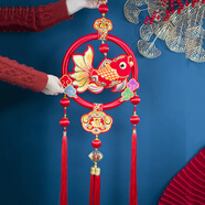 京唐 新年春節裝飾品新年掛件客廳喜慶布置福袋鞭炮過(guò)年錦鯉福掛飾