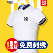 皓衣閣 企業(yè)POLO文化衫定制工作服刺繡logo高端工衣團體服聚會(huì )T恤印字 【款式2-皇家馬球】白色 S