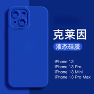 蘋果13手機殼iphone13promax液態(tài)硅膠保護套新款貓瞳眼鏡頭全包防摔網(wǎng)紅男女薄軟殼 笑源 克萊因藍(lán)【瞳眼精孔】 蘋果13
