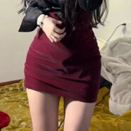 雷黛茜套裝女春季新款辣妹性感長袖襯衫上衣+高腰包臀半身裙兩件套 酒紅色包臀裙(單件) 優(yōu)質(zhì)面料 M 別致獨特高級感/純欲