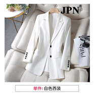 JPN香港潮牌小西裝外套女秋冬新款氣質(zhì)長(cháng)袖西服上衣職業(yè)百搭小外套 白色(西裝) S