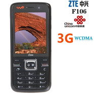 中興  ZTEZTE/中興 F106直板按鍵聯(lián)通3G手機(jī)2.4英寸屏JAVA功能機(jī)WCDMA老人 黑色 聯(lián)通3G