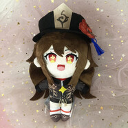 何佳功游戲周邊胡桃毛絨公仔可莉溫迪五郎魈鐘離云堇申鶴派蒙掛件玩 胡桃公仔