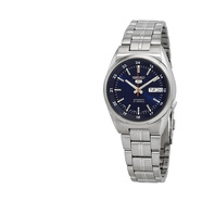 精工（SEIKO）5號(hào)系列手表 自動(dòng)機(jī)械小表盤(pán)男表 背透表底 商務(wù)防水夜光腕表 SNK563J1【藍(lán)盤(pán)】