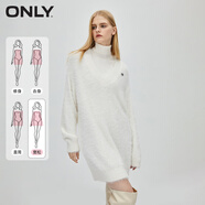 ONLY春季時(shí)尚寬松高領(lǐng)馬海毛短裙針織連衣裙女|123446003 A06 積雪白色SNOW WHITE 2XL 180/96A