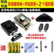 遙控隱形門(mén)鎖家用電子密碼防盜暗鎖智能感應大門(mén)鎖刷卡無(wú)線(xiàn)遠程 雙線(xiàn)路鎖體＋手機控制＋2遙控器