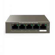 騰達（Tenda）全千兆5口4口PoE供電器5+1標準交換機支持VLANI TEF1105P-4-63W[百兆41] 5個