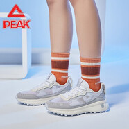 匹克（PEAK）輕彈70S休閑鞋女鞋夏季網(wǎng)面透氣運(yùn)動(dòng)鞋輕便緩震耐磨跑步鞋 518E大白/淺灰 35
