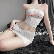 超顯身材緊身透視絲襪套裝包臀超短裙性感抹胸連體襪情趣內衣超薄 抹胸+短裙 均碼