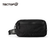 探拓（TECTOP）運(yùn)動腰包單肩包斜挎包戶外胸包 經(jīng)典黑