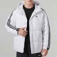 阿迪達(dá)斯 （adidas）羽絨服男裝冬季新款運(yùn)動服連帽防風(fēng)保暖休閑羽絨夾克外套潮IT8730 IT8731/羽絨服/白色 2XL