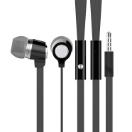 歌罗瑞（Geluor） 手机耳机线入耳式 耳塞挂耳式运动立体声线控面条式带麦克风话筒 银黑色